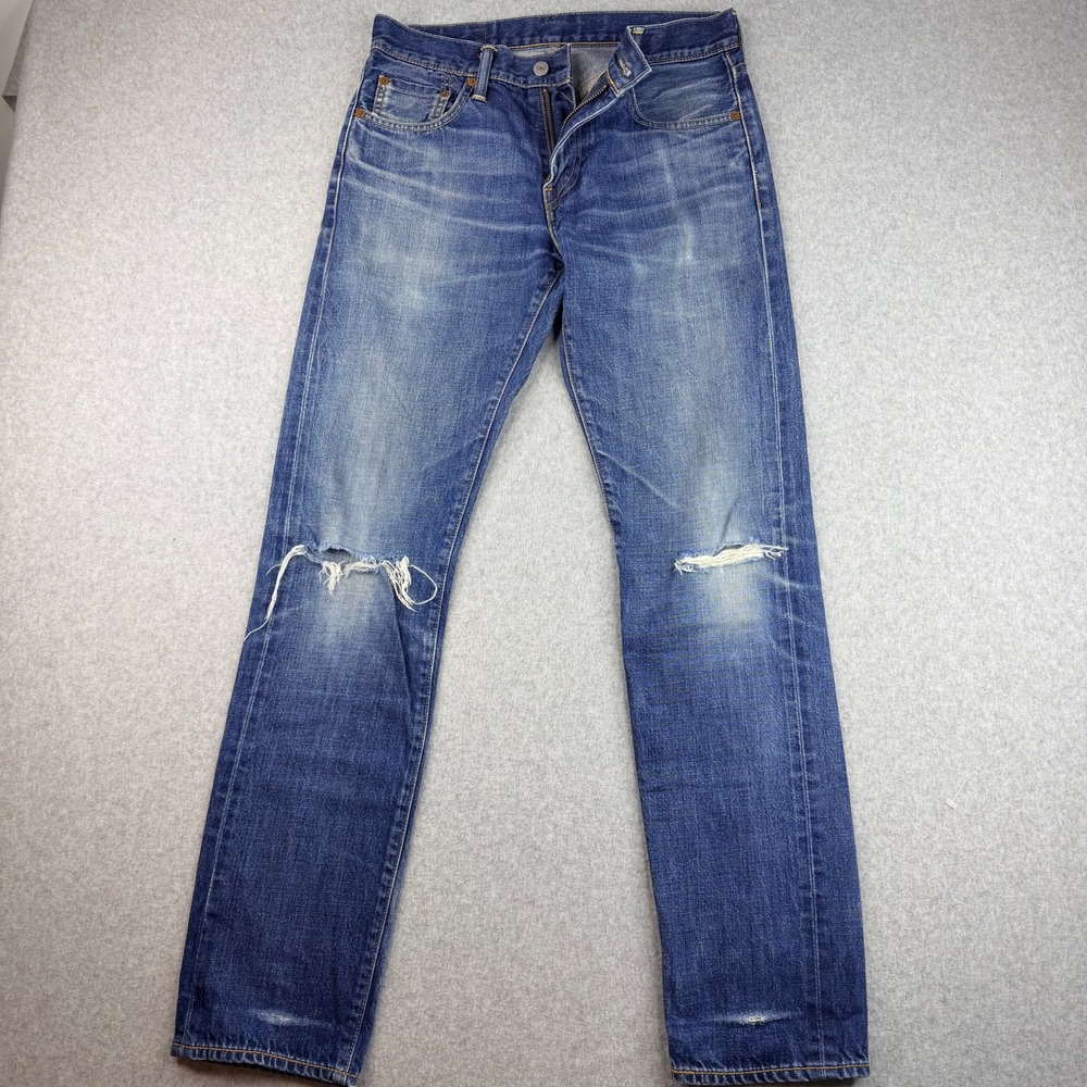 Levis 511 White Oak Cone Denim Selvedge Jeans Made in USA 30x32 Faded Distressed